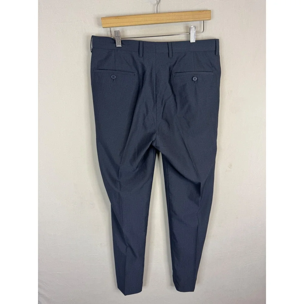 Geoffrey Beene Mens 40R Navy Blue 2 Piece Suit Blazer Pants 34X31